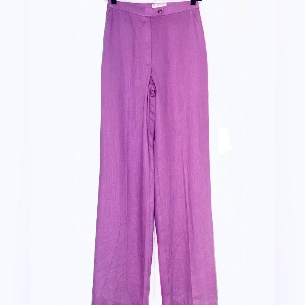 ASOS Wide Leg Pants in Purple/Fuchsia